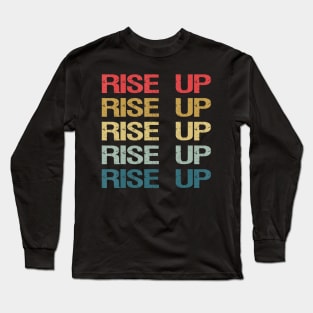 Retro Vintage Rise Up Stop Human Trafficking Long Sleeve T-Shirt